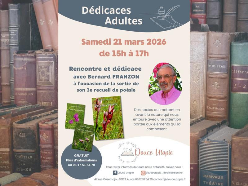 Rencontre et dédicaces avec Bernard Franzon