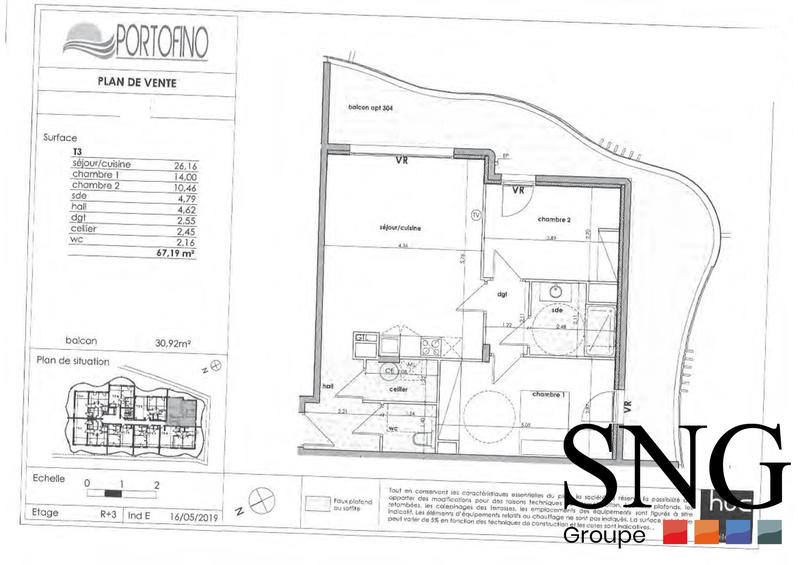 Appartement - 67 m² - 3 pièces