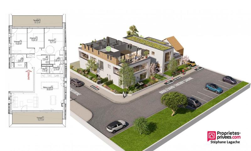 Appartement - 115 m² - 4 pièces