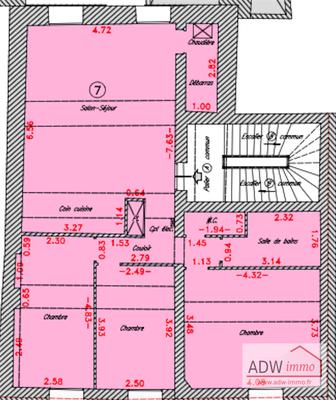 Appartement - 84 m² - 4 pièces