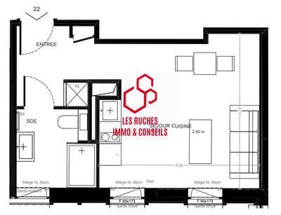 Appartement - 26 m² - 2 pièces