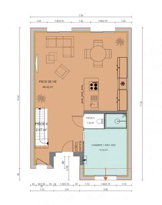 Maison - 126 m² - 5 pièces