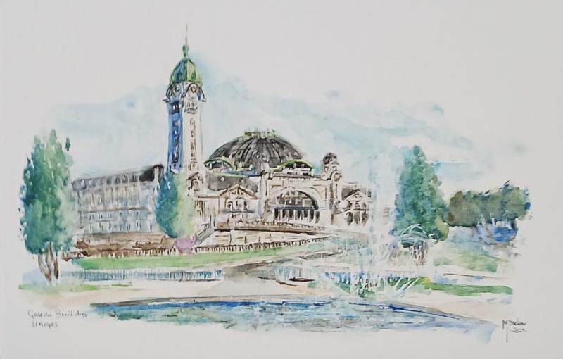 Exposition aquarelles et dessins de Pascal Mondon - et si Limoges m'était dessinée