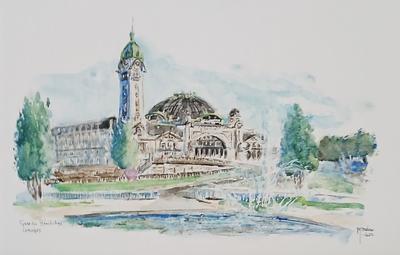 Exposition aquarelles et dessins de Pascal Mondon - et si Limoges m'était dessinée