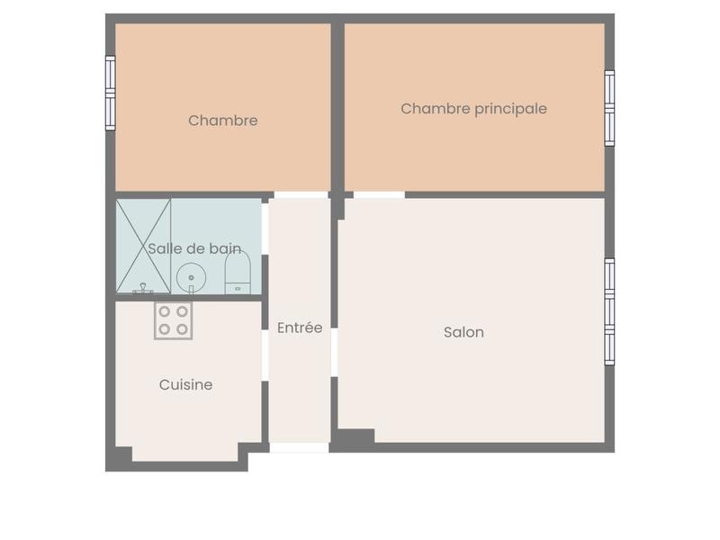 Appartement - 49 m² - 3 pièces