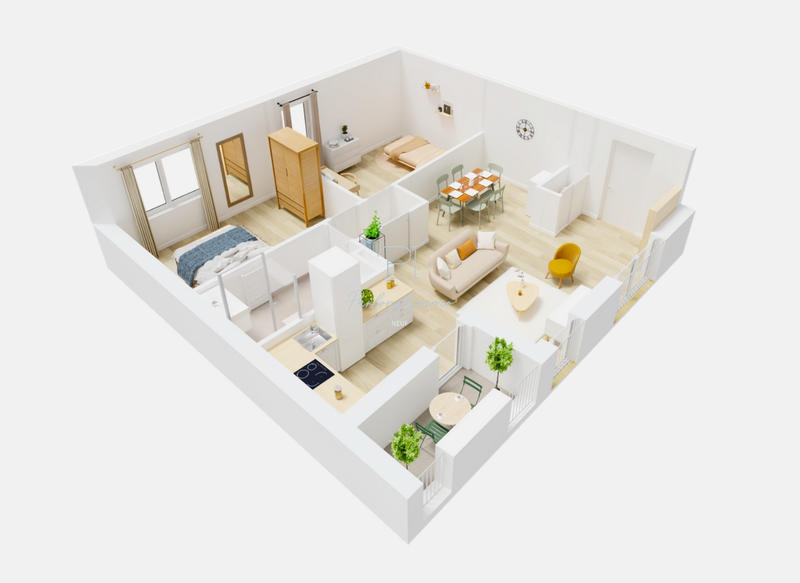 Appartement - 65 m² - 3 pièces