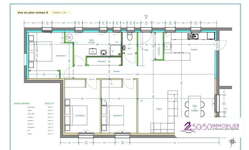 Maison - 110 m² - 4 pièces