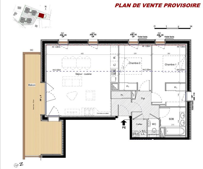 Appartement - 73 m² - 3 pièces