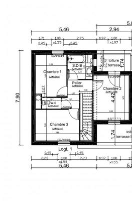 Pavillon - 75 m² - 4 pièces