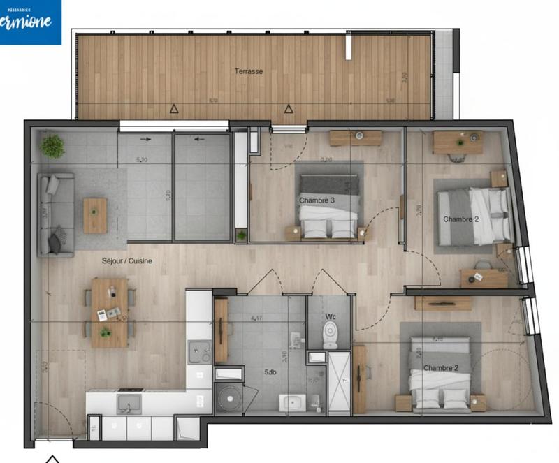 Appartement - 81 m² - 4 pièces