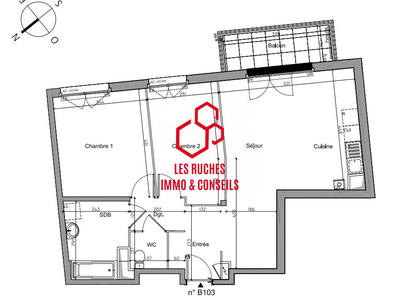 Appartement - 66 m² - 3 pièces