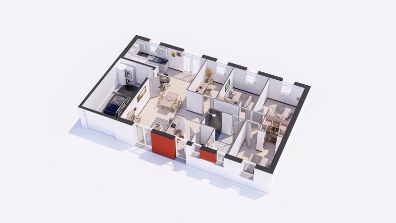 Maison - 89 m² - 6 pièces