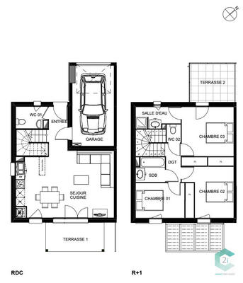 Maison - 86 m² - 4 pièces