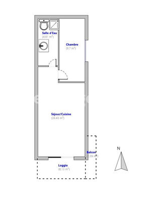 Appartement - 41 m² - 2 pièces