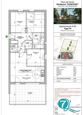 Appartement - 72 m² - 4 pièces