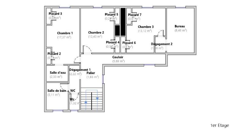 Duplex - 128 m² - 5 pièces