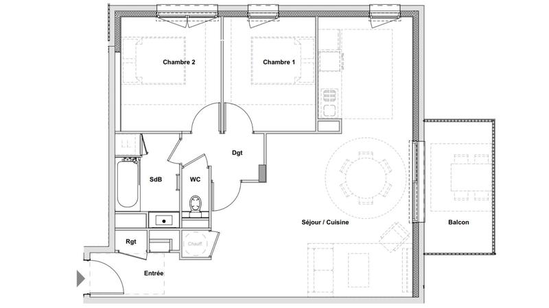 Appartement - 70 m² - 3 pièces