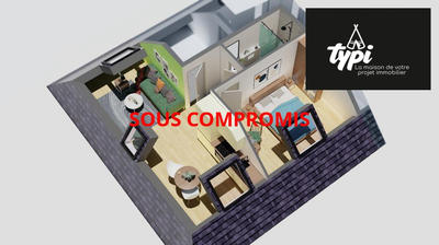 Appartement - 28 m² - 2 pièces