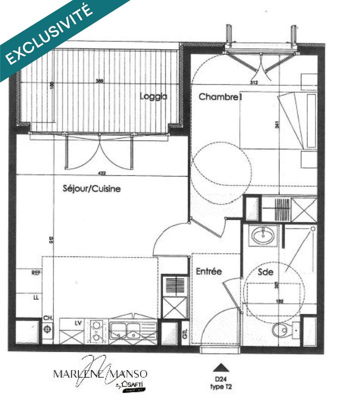 Appartement - 42 m² - 2 pièces