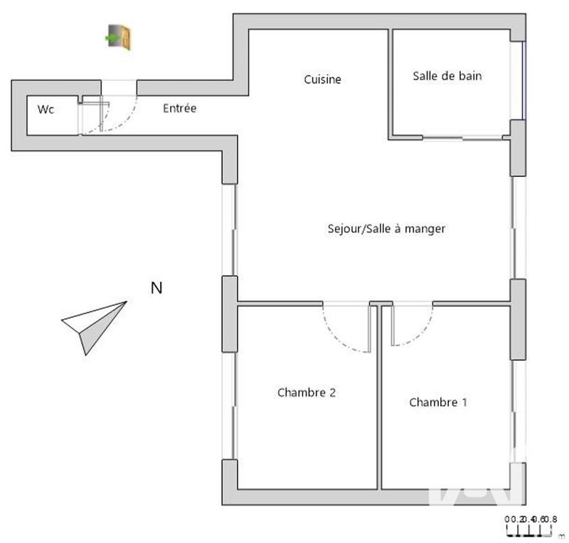 Appartement - 44 m² - 3 pièces