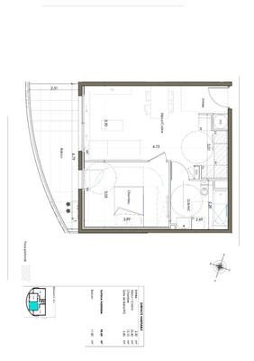 Appartement - 44 m² - 2 pièces