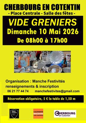 Vide-greniers  Dimanche 10 Mai 2026 Cherbourg-en-Cotentin