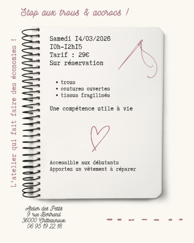 Atelier : Stop aux trous et accrocs