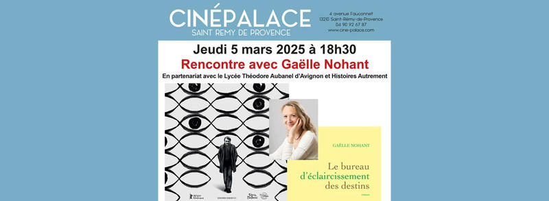 Rencontre avec Gaëlle Nohant au Ciné-Palace