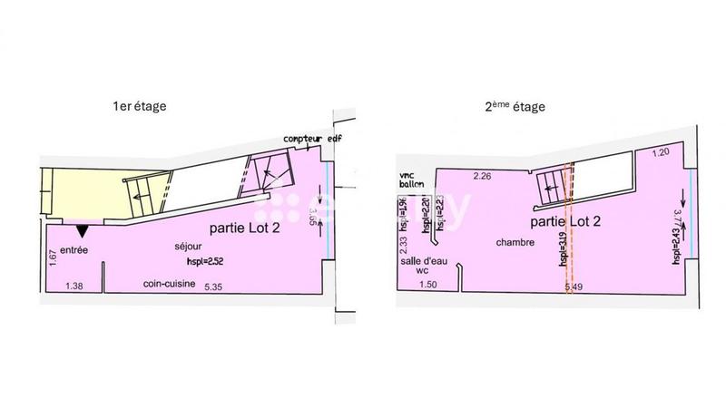 Appartement - 33 m² - 2 pièces