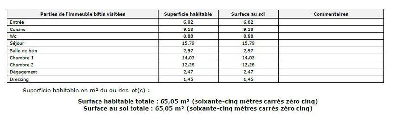 Appartement - 65 m² - 3 pièces