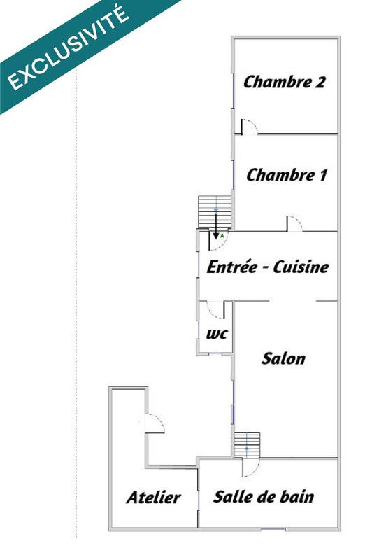 Maison de ville - 73 m² - 5 pièces