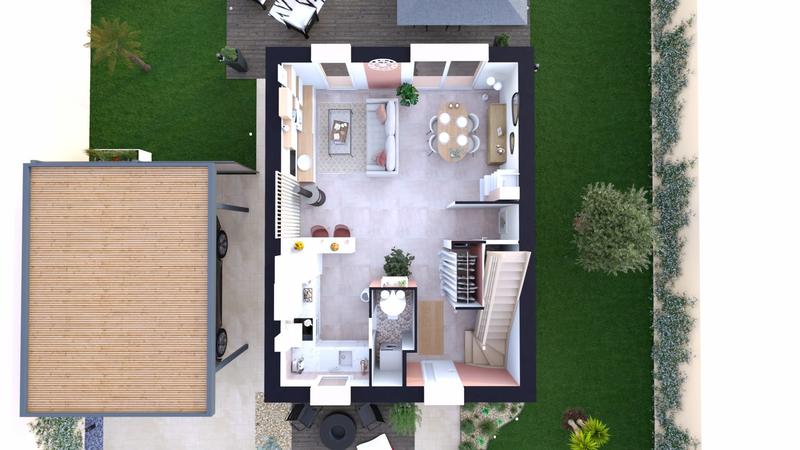 Maison - 80 m² - 4 pièces