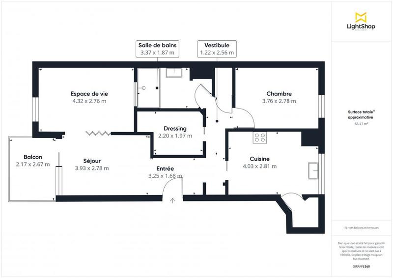 Appartement - 67 m² - 3 pièces