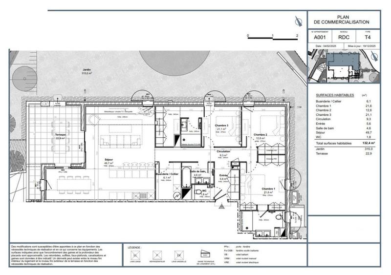 Appartement - 132 m² - 4 pièces