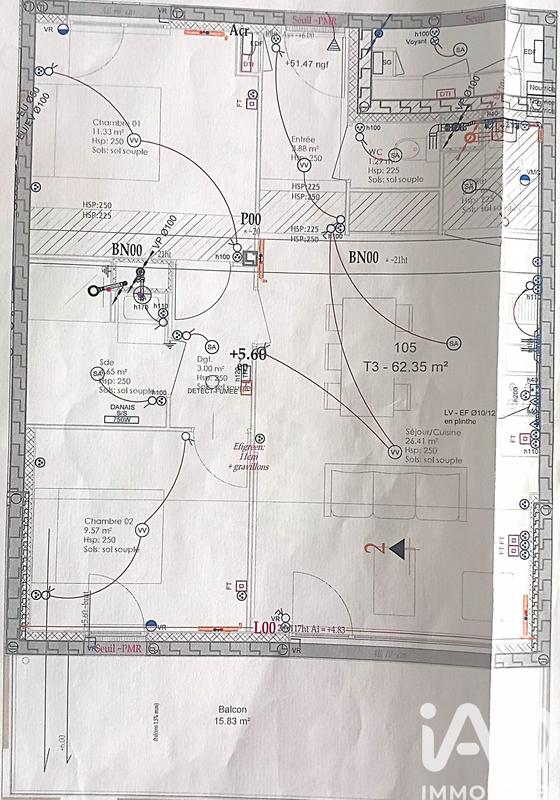 Appartement - 62 m² - 3 pièces