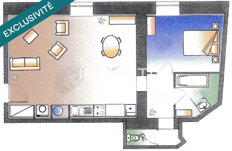 Appartement - 57 m² - 2 pièces