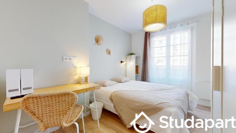 Chambre - 9 m² - 1 pièce