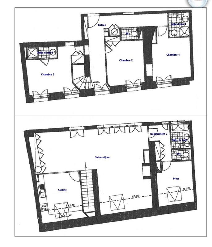 Duplex - 124 m² - 5 pièces