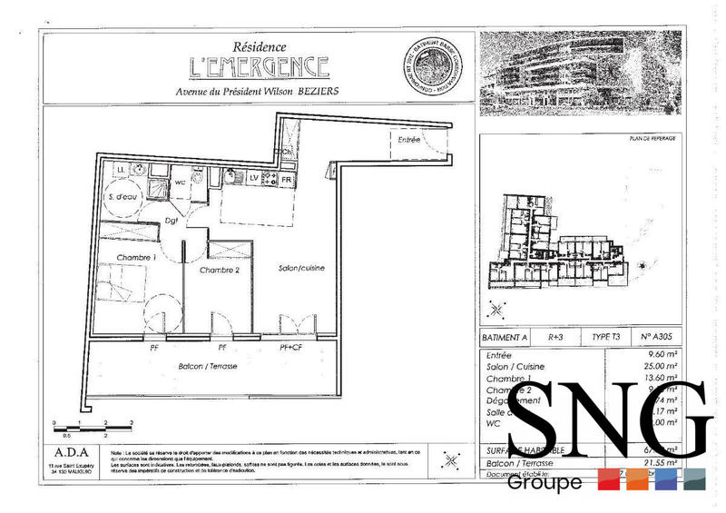 Appartement - 67 m² - 3 pièces