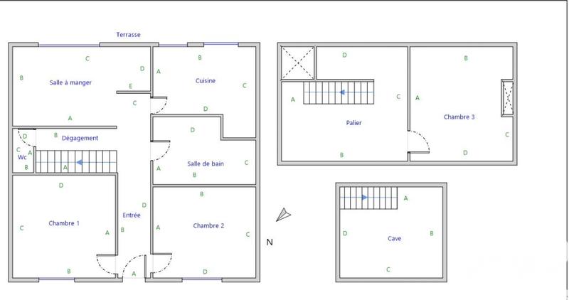 Maison - 90 m² - 4 pièces
