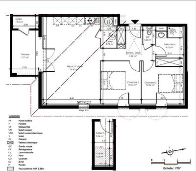 Appartement - 67 m² - 3 pièces
