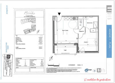 Appartement - 41 m² - 2 pièces