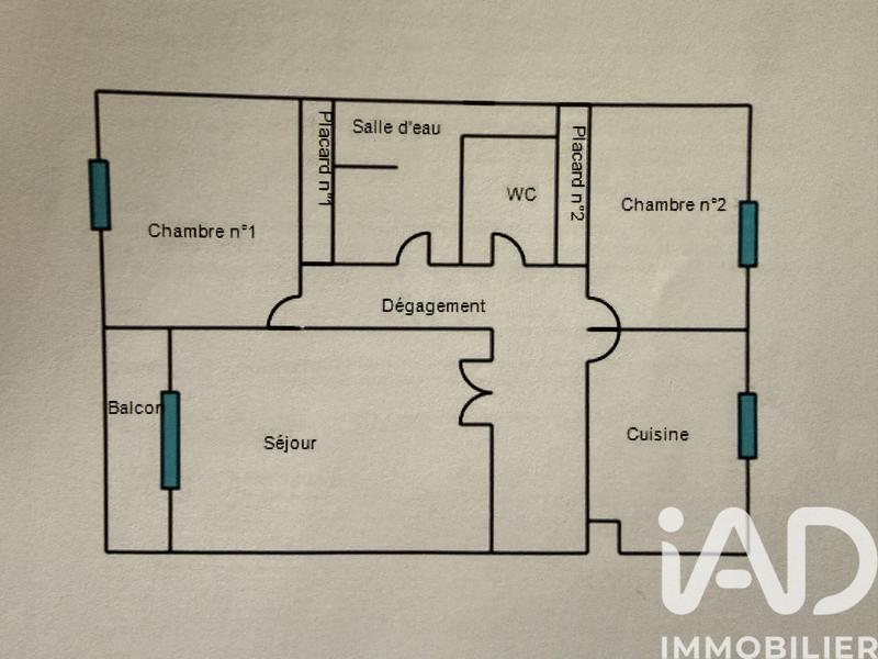Appartement - 62 m² - 3 pièces