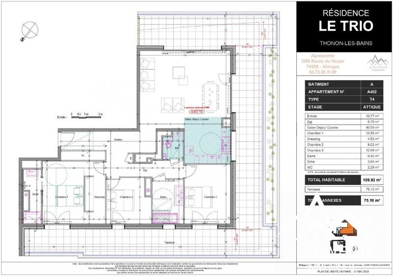 Appartement - 109 m² - 4 pièces