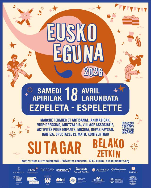 Eusko Eguna : marché fermier &amp; artisanal, repas paysan, vide-dressing, animations pour petits et grands, concerts !