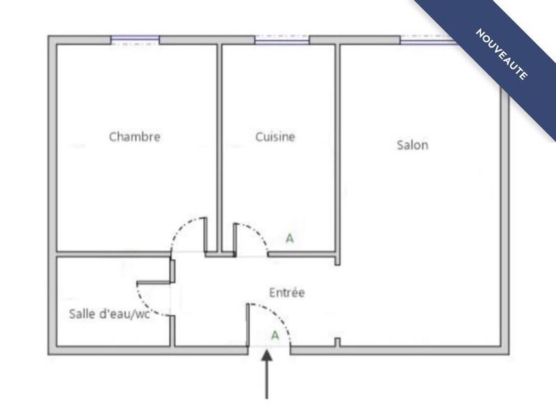 Appartement - 32 m² - 2 pièces