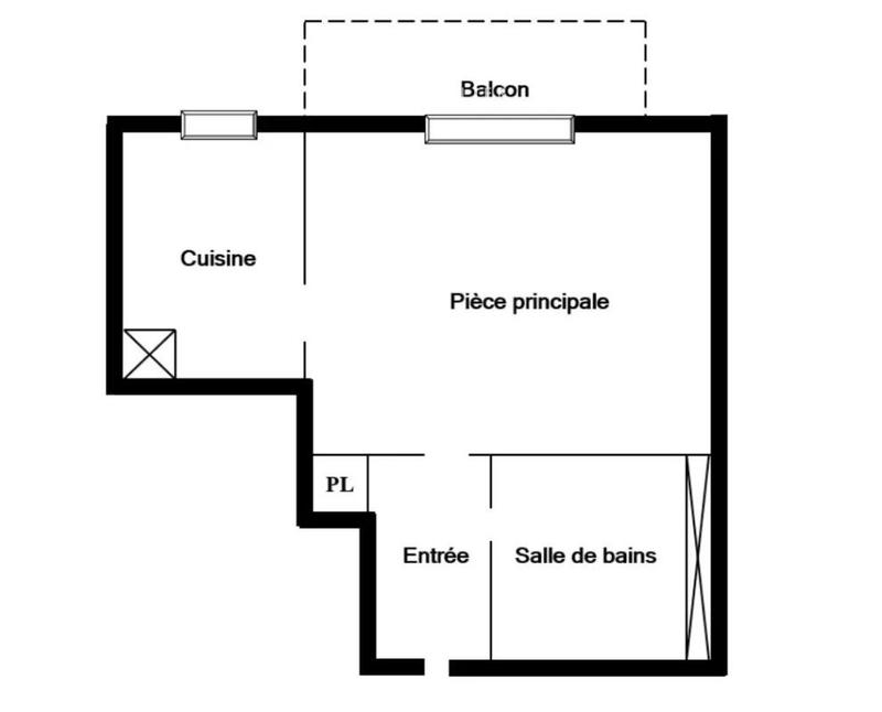Studio - 25 m² - 1 pièce