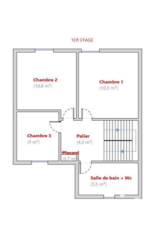 Maison - 104 m² - 4 pièces