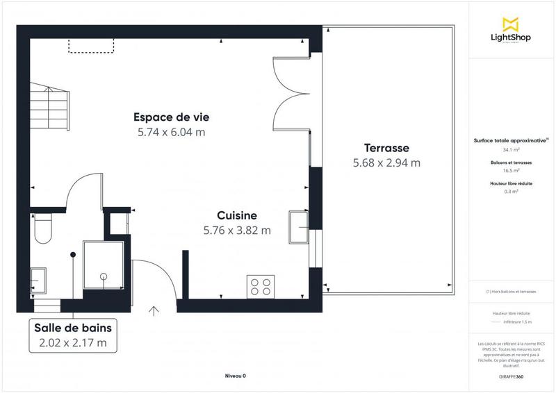 Appartement - 62 m² - 3 pièces