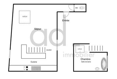 Duplex - 45 m² - 2 pièces